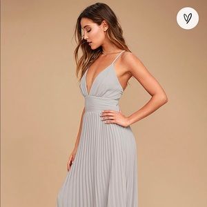 Lulus Grey Maxi Dress XS